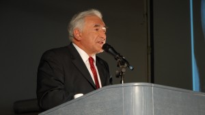 Dominique Strauss-Kahn, IMF managing director, complimented the Latvian authorities' willingness to take whatever steps necessary to stabilize their finances. Photo by Guillaume Paumier.