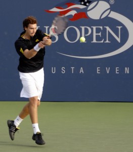 Despite his talent, The Gull failed to make it past his tough first-round opponent Andy Murray at the U.S. Open in New York. Photo by Charlie Cowins.