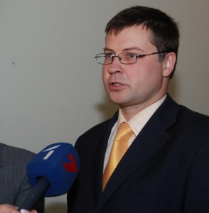 Latvian Prime Minister Valdis Dombrovskis said the country faces “bad and really bad scenarios” now that its creditors are insisting on the 500 lats budget cut. Photo by Aivis Freidenfelds, State Chancellery.