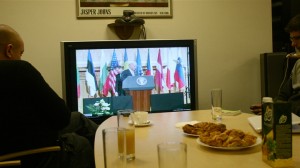 U.S. Vice President Joe Biden's speech was streamed to American embassies throughout Eastern Europe, including Estonia, Latvia (pictured above) and Lithuania. Photo by Nathan Greenhalgh.