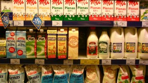 The dairy sections of Russian supermarkets may start looking more like this now that the ban on Lithuanian milk has been lifted. Photo by Nathan Greenhalgh.