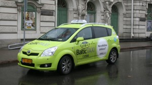 This is the third act of violence against a Baltic Taxi cab in two months. Photo by Nathan Greenhalgh.