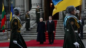 Grybauskaitė visited Ukraine this week and met with President Viktor Yushchenko to discuss energy trade and economic cooperation.