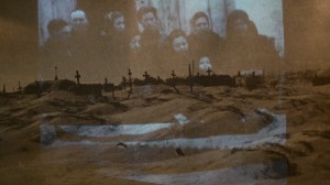 A film at Vilnius' Genocide Museum about the Lithuanians exiled in Siberia. Photo by Nathan Greenhalgh.