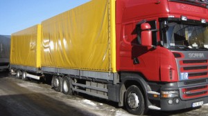Hundreds of semi trucks have been stuck for days in the cold on the Latvian-Russian border.