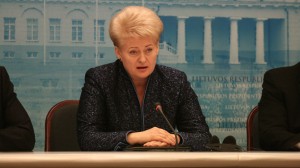 Lithuanian President Dalia Grybauskaitė said at Wednesday's press conferece that the ambassador was dismissed for dabbling in "politics," while the prime minister and speaker of the Seimas suggested involvement in the CIA secret prison was behind the firing. Photo by Nathan Greenhalgh.