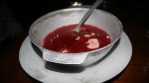 Can't go wrong with country-cooked beet soup. Photo by Nathan Greenhalgh.