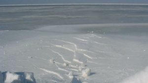 The Gulf of Riga hasn't completely frozen like this over in several years.