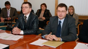 Latvia's Prime Minister Valdis Dombrovskis (right) and Minister of Finance Einars Repše said the EU's decision vindicated their government's fiscal policies Wednesday.