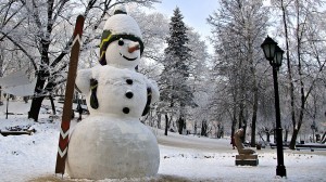 When life gives you snow, make snowmen. That's what Latvians do.