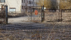 The gates of Skrunda. The sale of the ghost town to the mysterious Russian firm made headlines worldwide earlier this month.