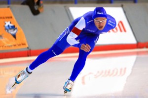 It was close but no cookie for Haralds Silovs in the speed skating heat.
