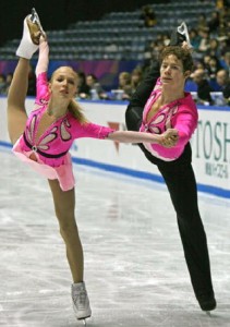 Estonian figure skaters Maria Sergejeva (left) and Ilja Glebov are the only Baltic athletes in the pairs free competition.