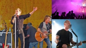 Here's who's coming to the Baltics this spring. From left rotating clockwise: Rod Stewart, Armin Van Buuren and James Hetfield of Metallica.