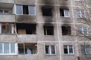 The explosion, allegedly caused by a man living in the apartment, claimed two lives and injured five people. Photo by Kai Joost/Baltic Reports.
