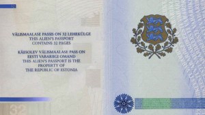 About 8 percent of Estonia's population are not citizens and have alien's passports like this, a legacy of the Soviet Union and Estonia's stringent citizenship requirements.