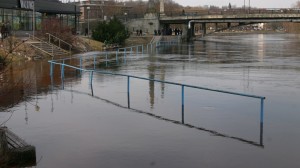 The water in Tallinn is above the riverbank but has caused no serious damage so far, but water levels are expected to continue to rise over the next couple days.